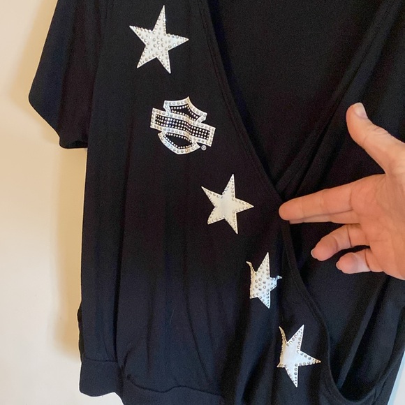Harley-Davidson Rhinestone/Stud Top - Picture 2 of 8